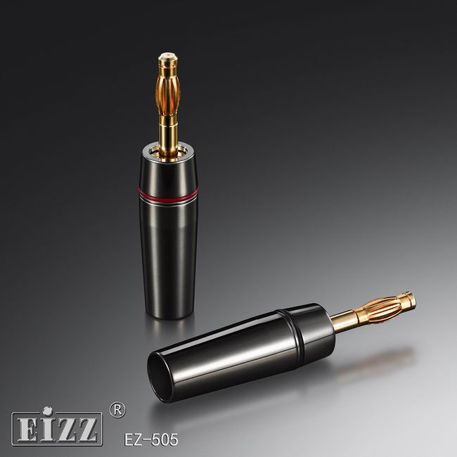 EIZZ connector EZ505 pure copper gold plated solder-free speaker speaker line plug Banana plug