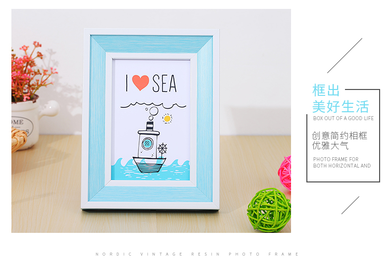 Khung ảnh hiện đại đơn giản sáng tạo thiết lập khung pha bảy inch 5 trẻ em 6 inch 7 inch 10 inch cộng với rửa khung trang trí - Kính kính ngầu