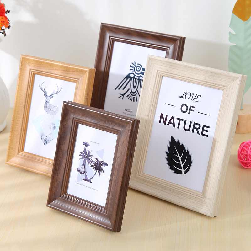 Vintage Photo Frame Display Stand 5, 6, 7, 8, 10 Inch Children's Photo Frame with Extra Photo Printing A4 Wall-Mounted Creative Photo Frame