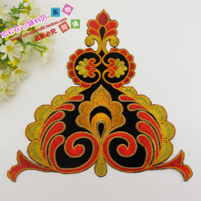 Costume accessories cosplay anime dress costume ethnic embroidery cloth patch subsidy flower 3823#hot flower