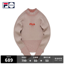 FILA FUSION Fairtide Cards 2022 Spring New Products Womens Fashion High Collar Sweaters Knitted Shirts