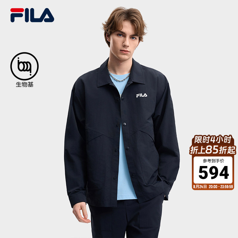 Fila Official Men's Woven Long Sleeve Jacket 2026 Summer New Style Turn-Down Collar Casual Loose Top Fila Official Men's Woven Long Sleeve Jacket 2026 Summer New Style Turn-Down Collar Casual Loose Top