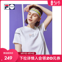 FILA FUSION FILA TIDE brand womens short-sleeved T-shirt summer simple letter LOGO casual round neck top