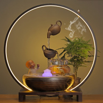 Chinese style lucky hanging pot circulating water fountain decoration Living room home decoration Humidifier Housewarming opening gift