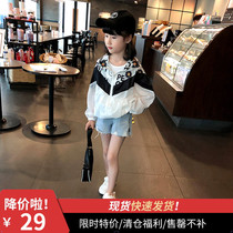 Special clearance girls  sunscreen clothes collection Childrens thin sunscreen clothes Middle and large childrens UV-resistant skin clothes