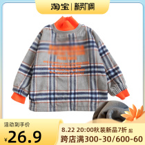 Qingkura Special Price Girl Autumn Winter Plus Velvet Clothing Children Foreign Air 100 Hitch Hooded Sweatshirt Baby Han Edition Half High Collar Blouse