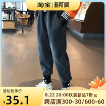 Special price clear cabin girl gush jeans autumn winter CUHK children fashion warm sports pants children thickened long pants