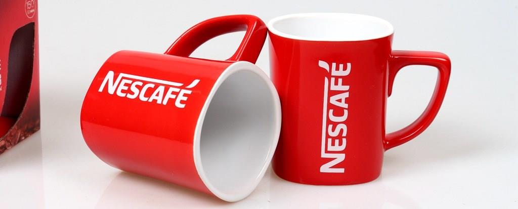 Glass ceramic spoon package mark the new coffee cup classic contracted new boxed cup nestle, a little red