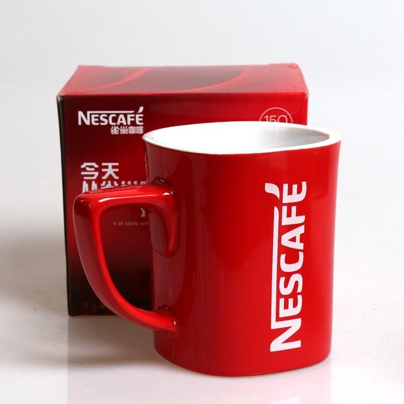 Glass ceramic spoon package mark the new coffee cup classic contracted new boxed cup nestle, a little red