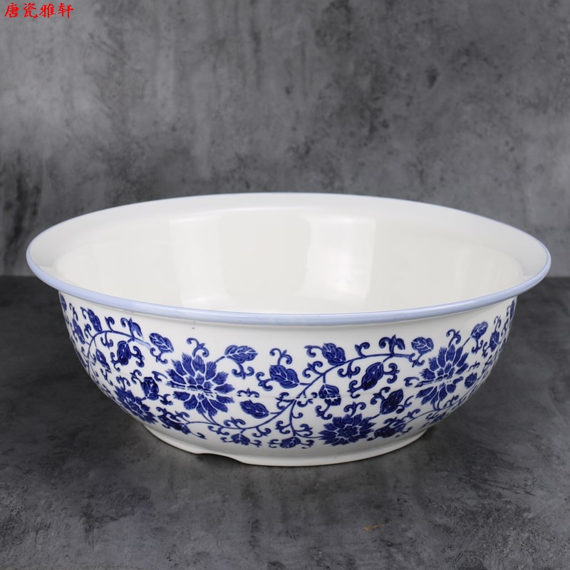 Household ceramics thickening basin old kitchen Household tuba basin ceramic face basin and deepen