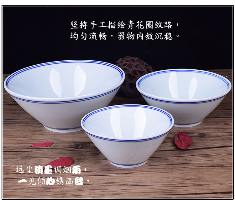 Thick blue customize jingdezhen blue and white porcelain ceramic prevent hot ltd. rainbow such use Chinese logo contracted hat) to use