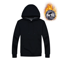 С капюшоном и флисом - черный (ZC305)