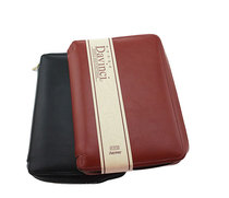Japan Fujii Davinci Bull Leather Handbag with Zip Hand Ledger Business Notepad A5 Bull Leather Notebook