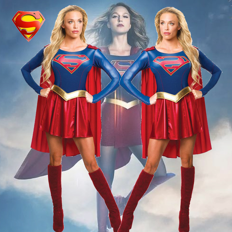New Adult Superwoman Costume Halloween Marvel Female Hero Superwoman Cosplay Event Performance