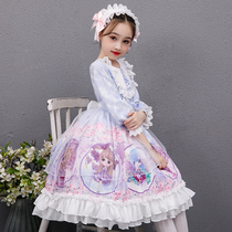 Childrens Lolita Dress Genuine lolit Dress Autumn Lolita Girls Dress Fangy Skirt