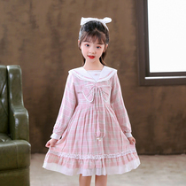 Girl dress autumn children Lolita skirt middle child autumn princess dress little girl foreign Lolita