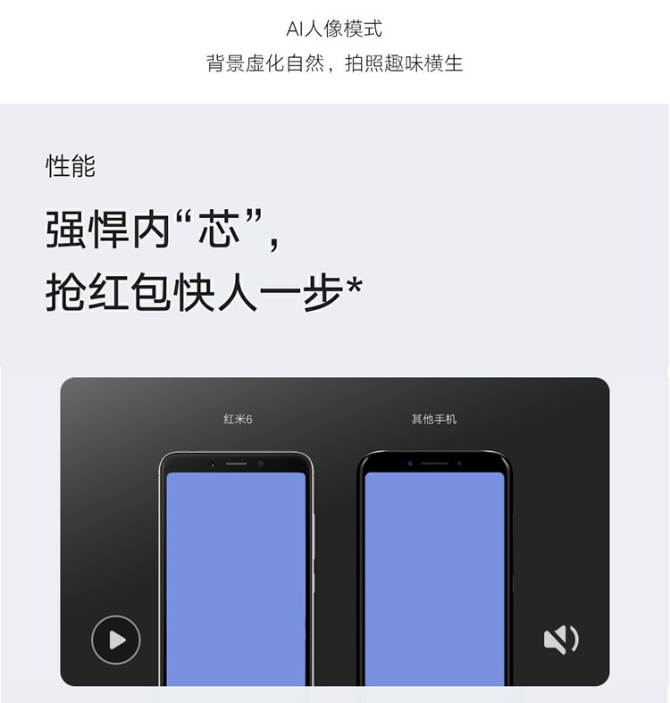 Dàn dựng [mất mát] Xiaomi / kê Gạo đỏ 6 toàn màn hình Netcom điện thoại AI toàn màn hình 6ax
