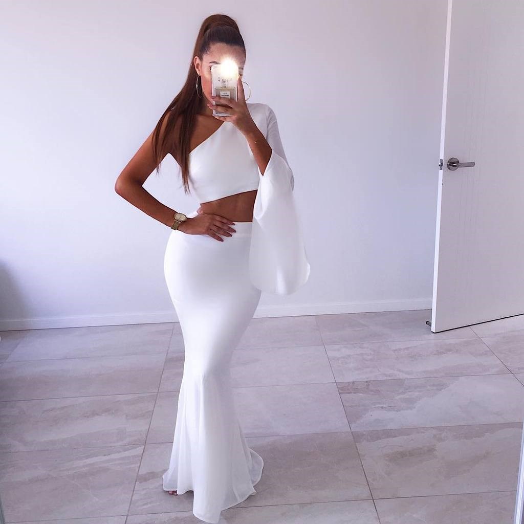 The Fast sale 2019 white evenings dress for womens party white dress