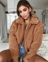 Thick lapels short jacket female long sleeve cardigan