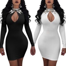 2018 women club dress hot drilling hot diamond womens Party nightclub dress