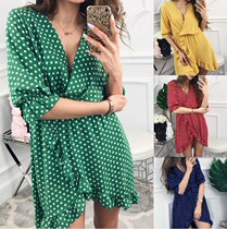 Women Summer 2018 Beach Floral Boho Dress платьяе skirt