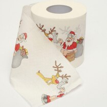 1 roll santa claus printed merry christmas toilet paper tiss