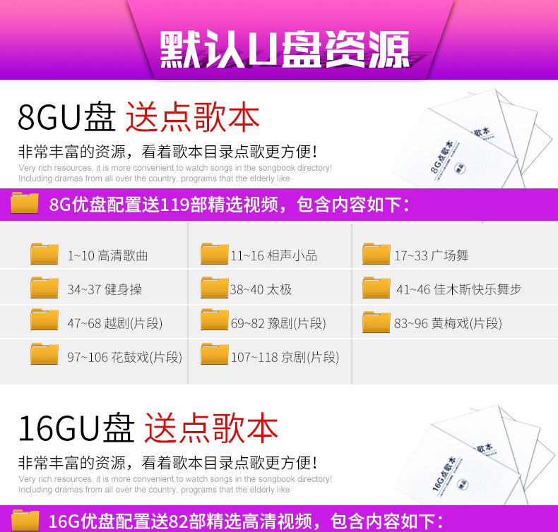 Xinke máy hát kịch già xem thẻ máy cầm tay sạc radio nghe ông già mạng mới WiFi nhỏ TV HD nhảy vuông đa chức năng - Trình phát TV thông minh 