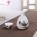 Jingdezhen gốm ấm nồi rượu đặt rượu vang nóng rượu vang ấm nồi gia đình sake rượu vang vàng rượu vang trắng hai ly - Rượu vang