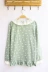 Bộ đồ ngủ cotton mùa xuân và mùa thu mới của phụ nữ Áo cổ tròn tay dài Áo nịt len ​​Dịch vụ gia đình giản dị