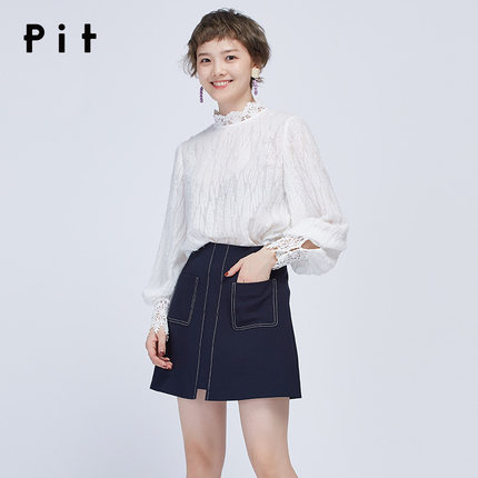 【商场同款】pit女装2019春季新款套头系