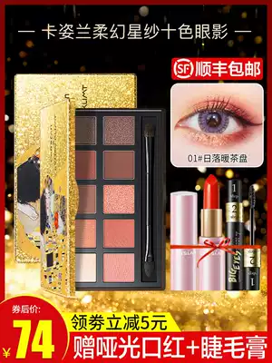 Kazilan ten color eye shadow plate ins Super fire Earth flash powder pearlescent waterproof students 2021 new counter