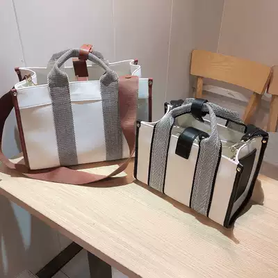 2021 summer New Tide mommy bag large capacity canvas bag shoulder crossbody out mother and baby bag Hand bag summer