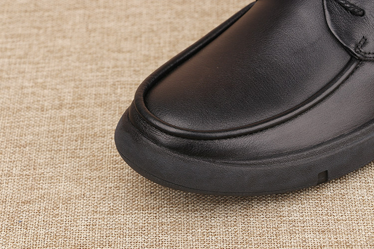 男鞋加宽脚肥大码45 46 47 48 圆头真皮系带透气软底黑色休闲皮鞋详情7