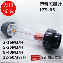 Shanghai tianchuan LZS-65PVC intubation pipe float plastic liquid water flow meter 16254060M3 H