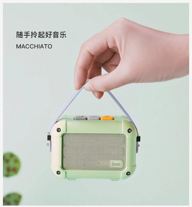 Loa bluetooth Divoom Macchiato mini đa chức năng chất liệu kim loại loa không dây xách tay siêu ngầu 	đầu đĩa than aiwa	