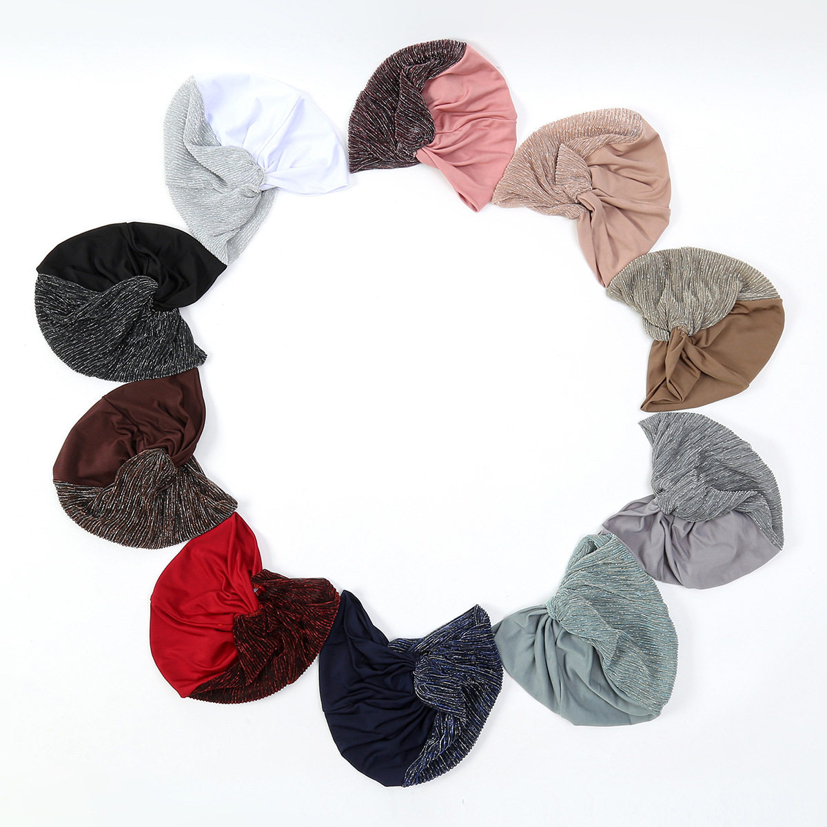 Turban cap hat поддержка шарф кепка многоцветный рукав голову шапку магический свет Шелк shally чалма кепка      