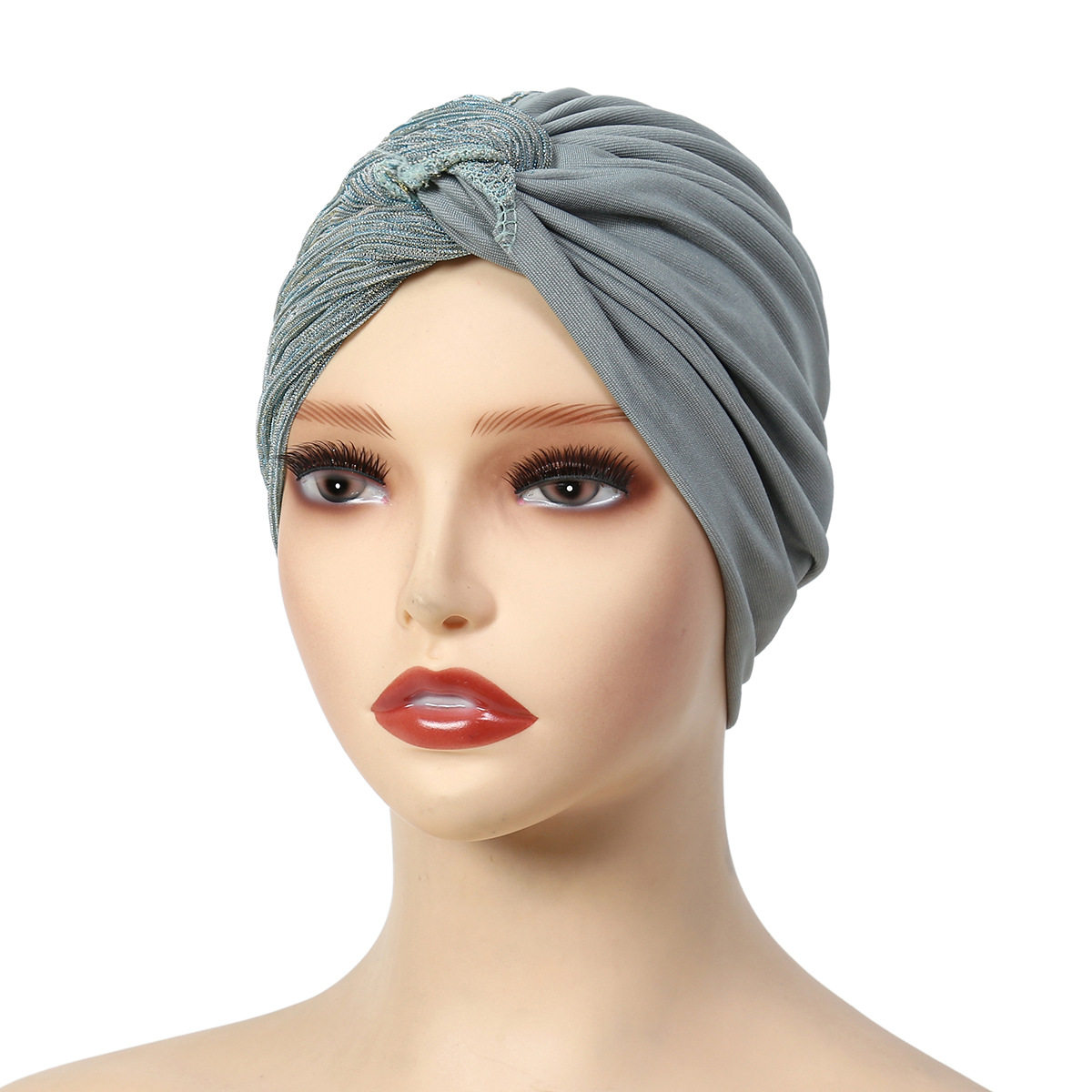 Turban cap hat поддержка шарф кепка многоцветный рукав голову шапку магический свет Шелк shally чалма кепка      