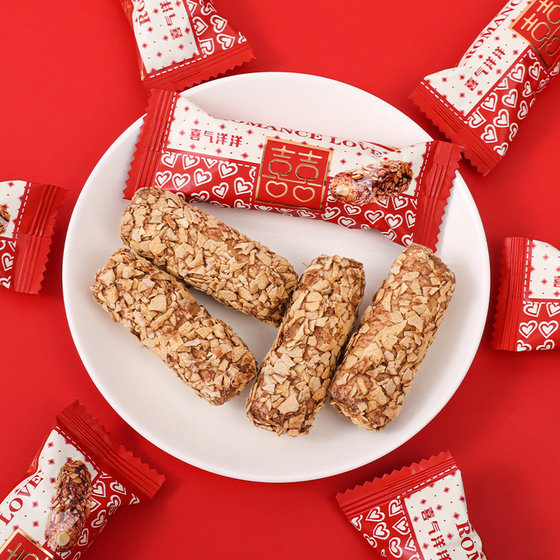 喜气洋洋燕麦巧克力结婚喜糖婚糖订婚伴手礼喜事糖果零食散装批发