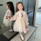 Girls spring dress 2023 new foreign style baby spring and autumn children's net red spring dress long-sleeved princess skirt