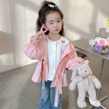Осенняя тонкая детская куртка для девочек, коллекция 2023, в западном стиле