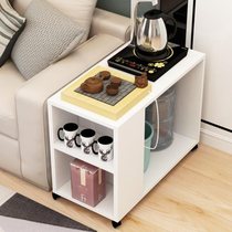 Coffee table white household low small small narrow bed side home storage side small space boiling water tea table small cabinet