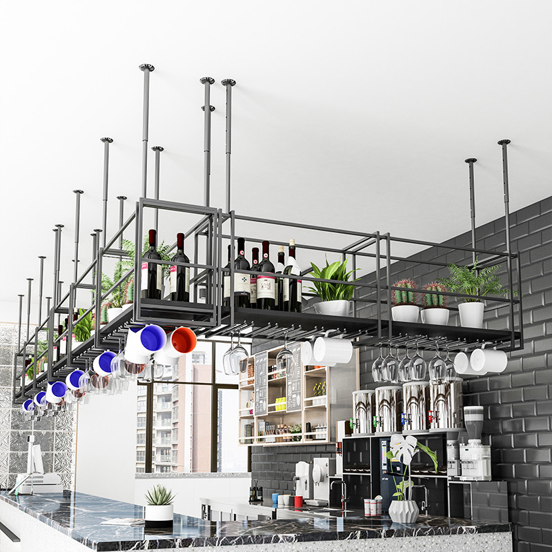 European-style hanging cup holder glass home hanging upside down bar household red wine cup holder tall cup holder creative hanger wine cabinet