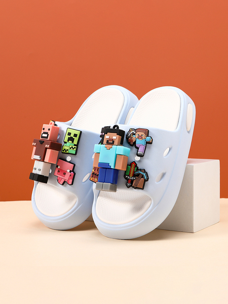 Minecraft Children's Slippers for Boys, Indoor Non-Slip, New Model for Kids, Cartoon Soft Sole, Silent — 2
