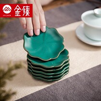 Tea mat coaster Tea cup mat Tea saucer Tea mat Tea ceremony Tea ceremony Tea tray Handmade Zen ceramic Kung Fu tea mat