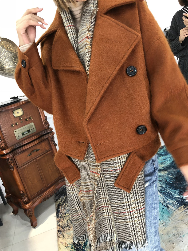 Mùa thu đông 2018 gió Anh áo len ngắn nữ áo khoác len cardigan nữ