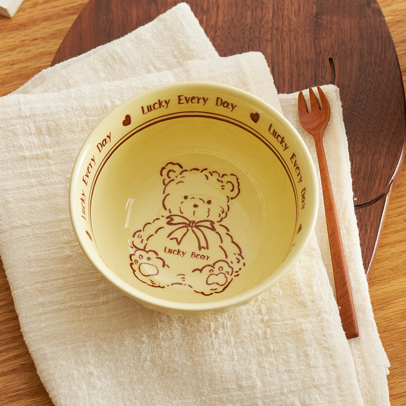 Siyue Bear Bowl Gift Box Bowl Set Household High-value Eating Small Bowl Accompanied by Housewarming Gift 2023 New