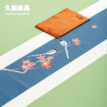 Long-made Good Hand Painted Waterproof Tea Mat Suit Chinese Zen table Flag Kung fu Tea Tea Dao Spare Parts Mat