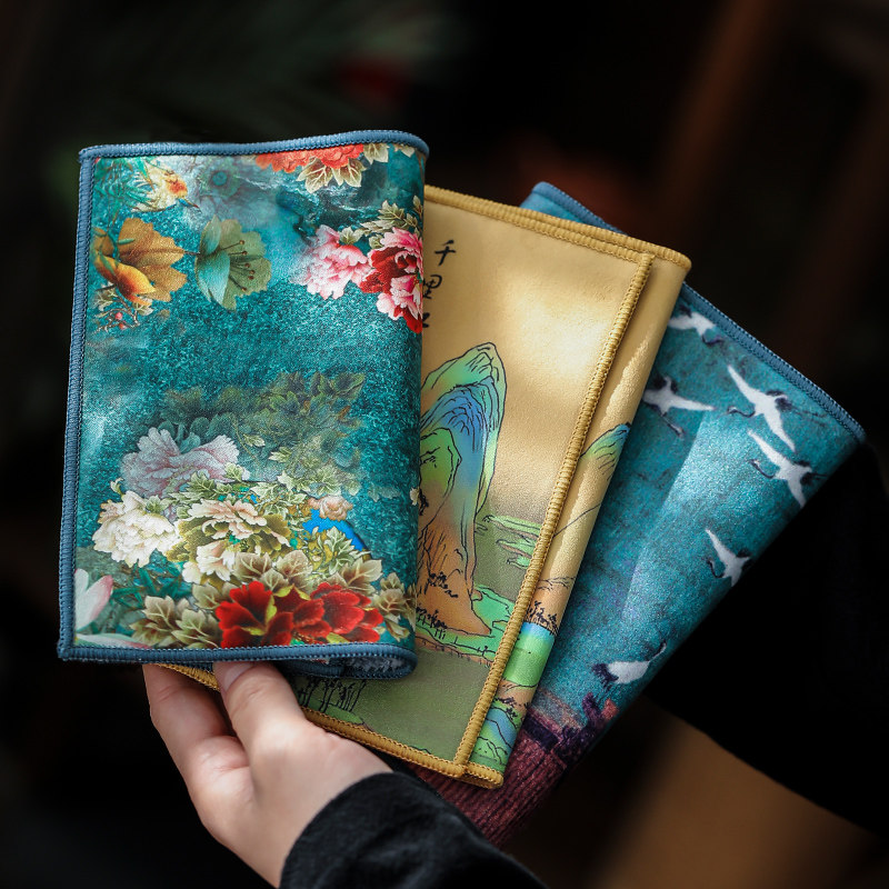 Deer Leather Flannel Thickened Absorbent Tea Towels Upscale Ancient Windy Tea Cloth Tea Table Towel Raffles Nourishing Pot Towels Qigfu Tea Accessories-Taobao