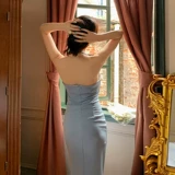 Ретро милая небольшая дизайнерская длинная юбка, платье, французский ретро стиль, изысканный стиль, яркий броский стиль, облегающий крой