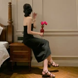 Ретро милая небольшая дизайнерская длинная юбка, платье, французский ретро стиль, изысканный стиль, яркий броский стиль, облегающий крой